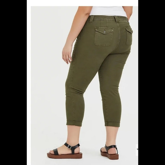 Torrid Crop Aviator Skinny Stretch Twill Mid- Rise Pant - Picture 8 of 8